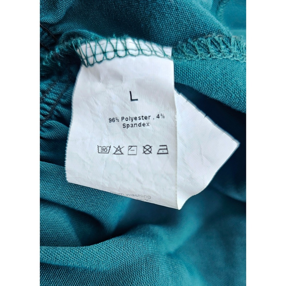 Forest Green Smocked Peplum Blouse Size‎ L - Picture 5 of 7